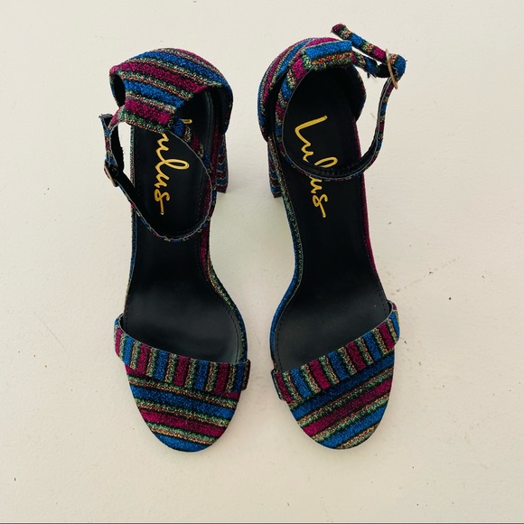 Lulus Taylor Rainbow Ankle Strap Heels - Picture 2 of 8
